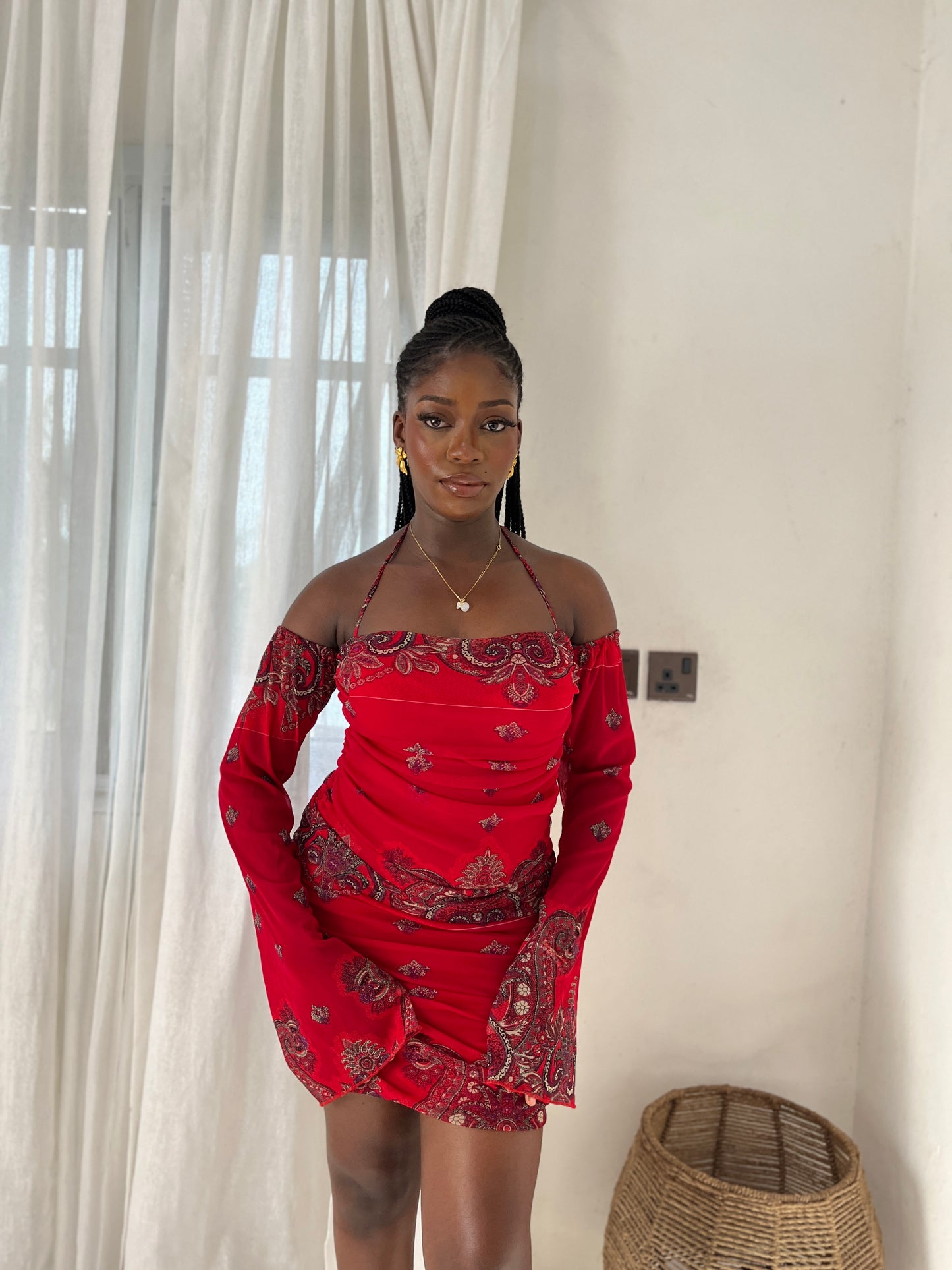 Red Elora dress (long & short)