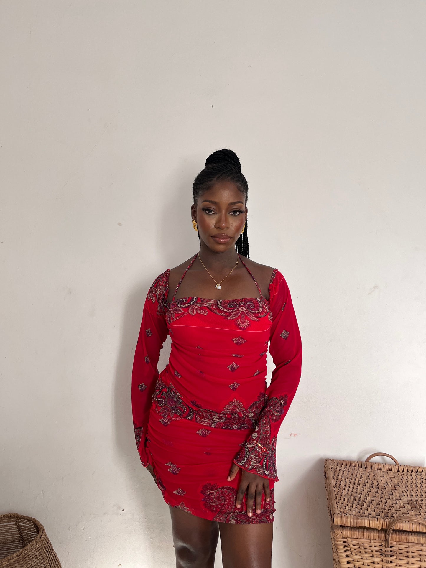 Red Elora dress (long & short)