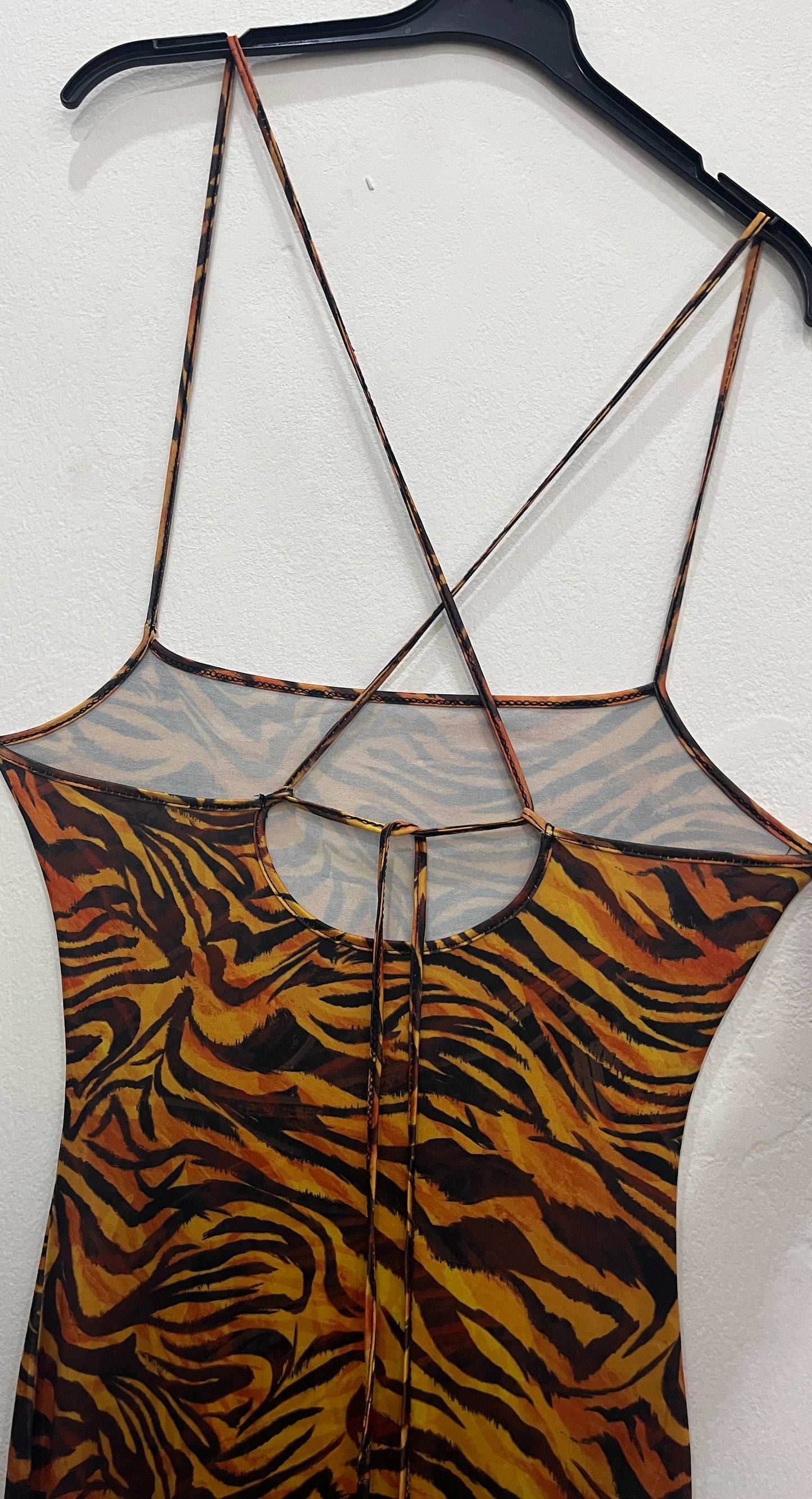 Animal skin maxi bodycon dress