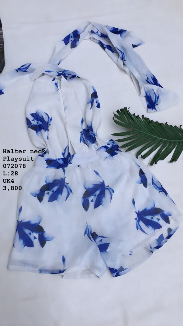 Halter neck playsuit