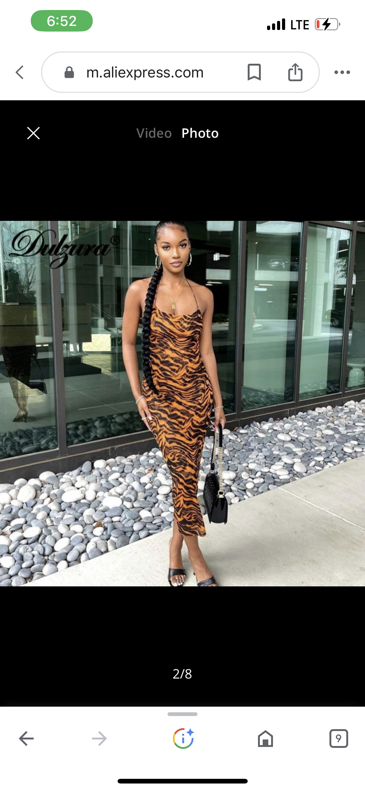 Animal skin maxi bodycon dress