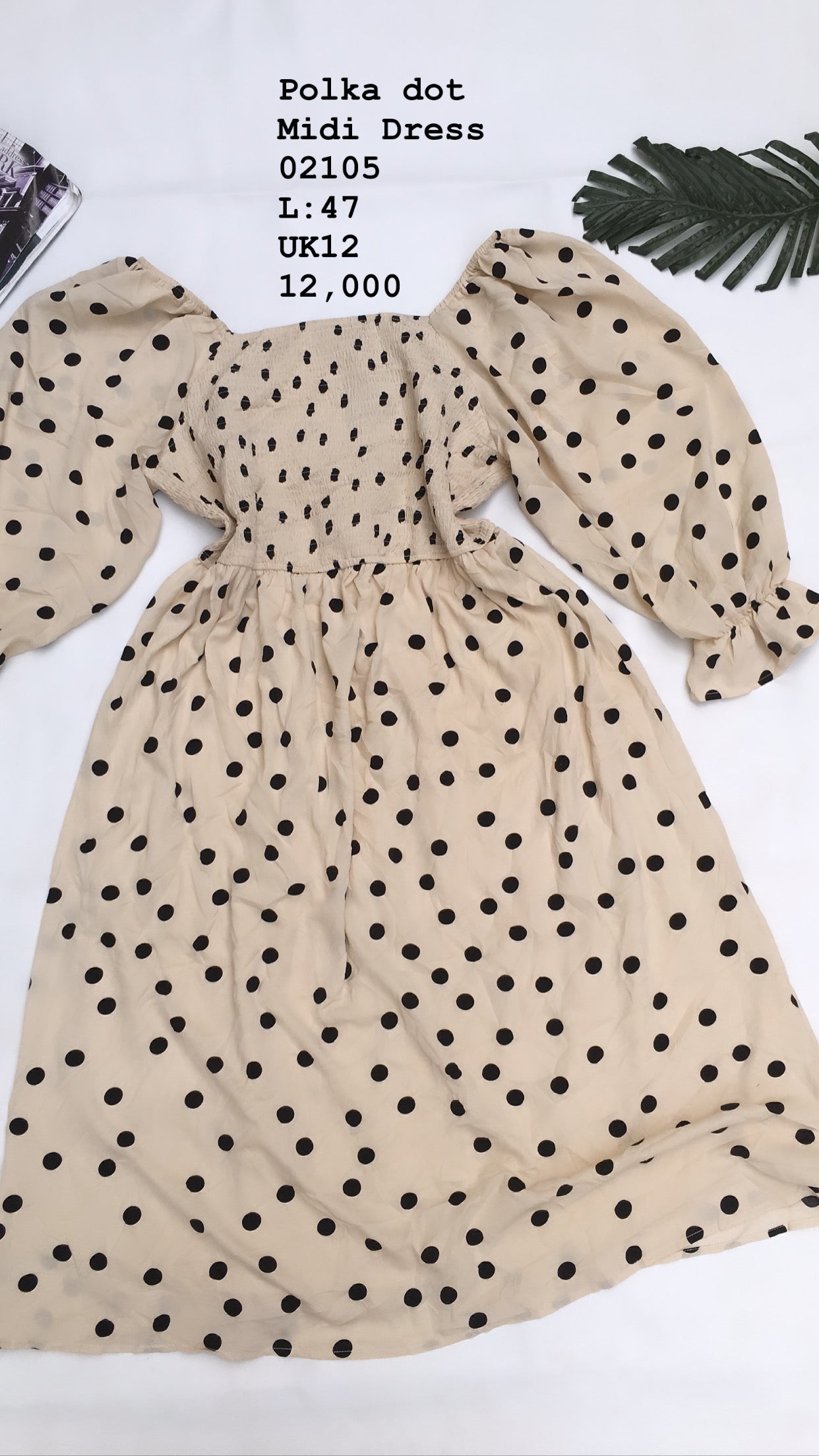 Polka dot midi dress