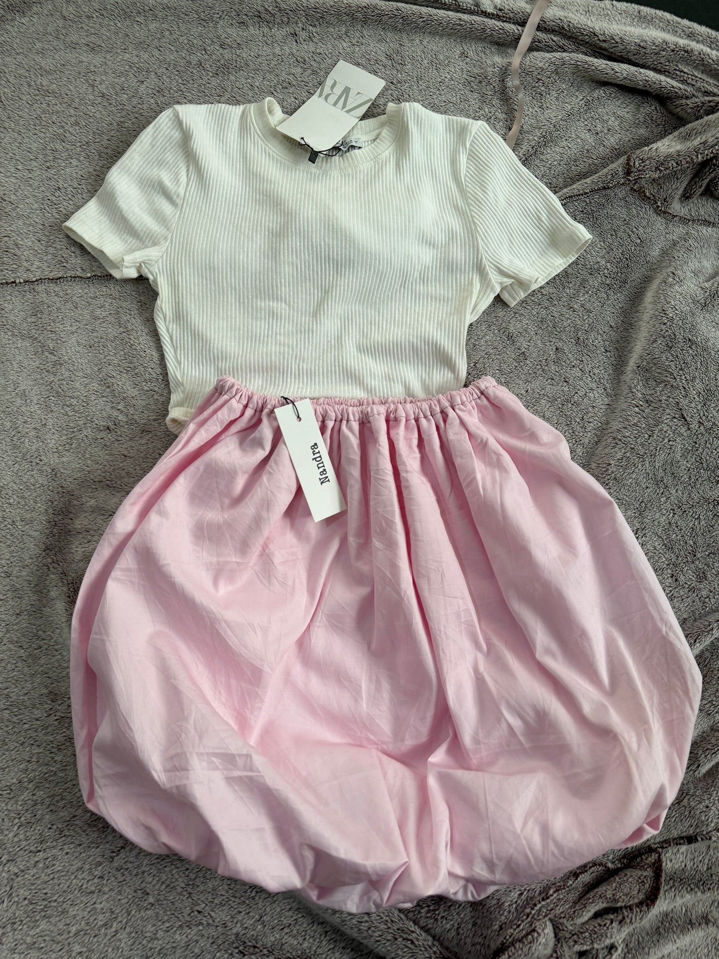 mini bubble skirt - baby pink