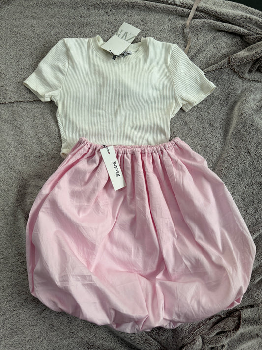Mini Bubble Skirt - Baby Pink