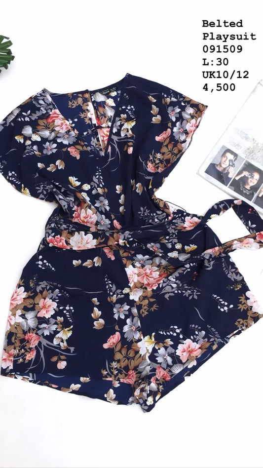 Belted playsuit
