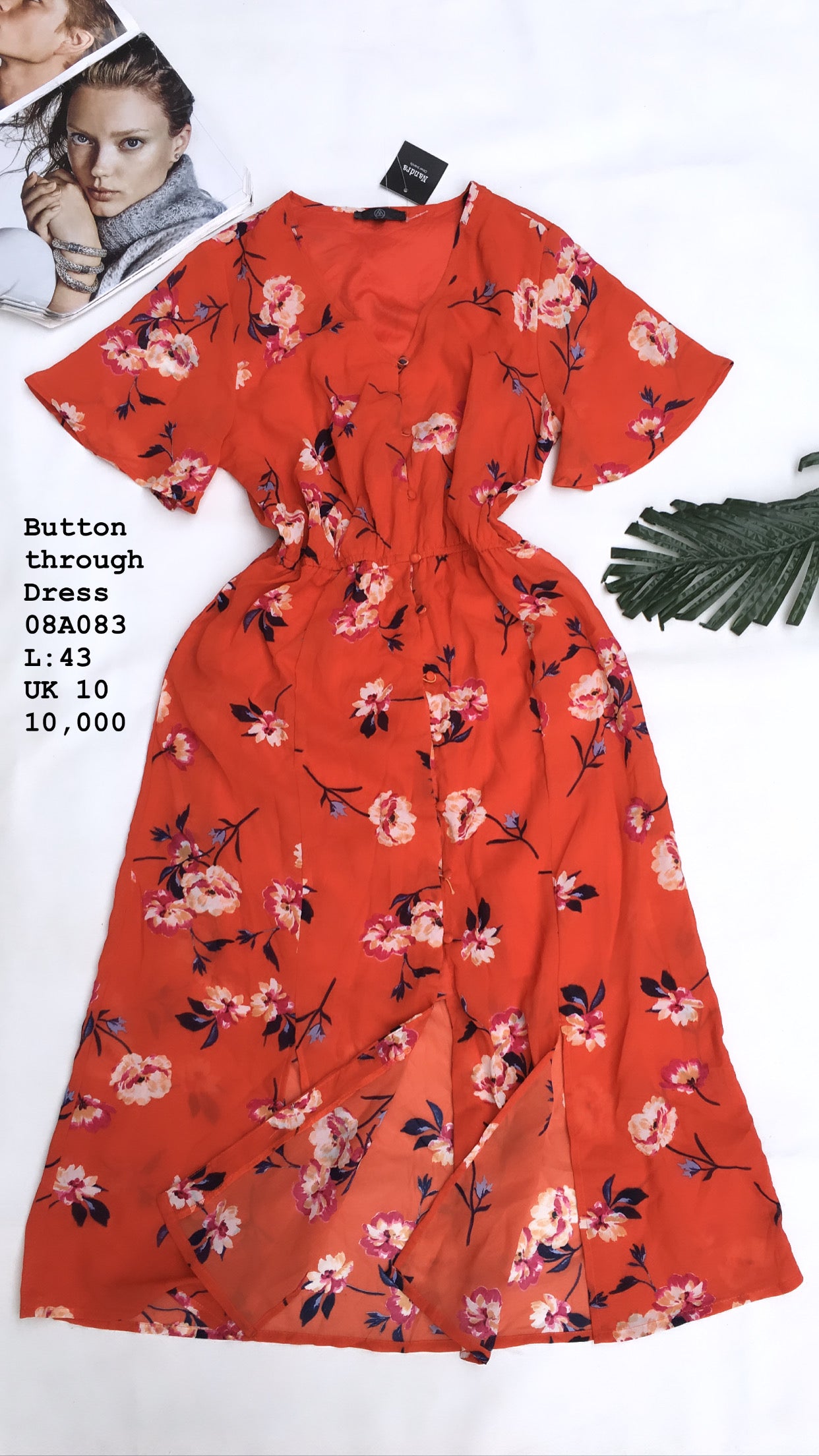 Button through dress