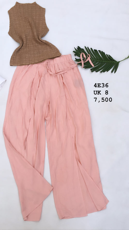 Front slit linen Pant