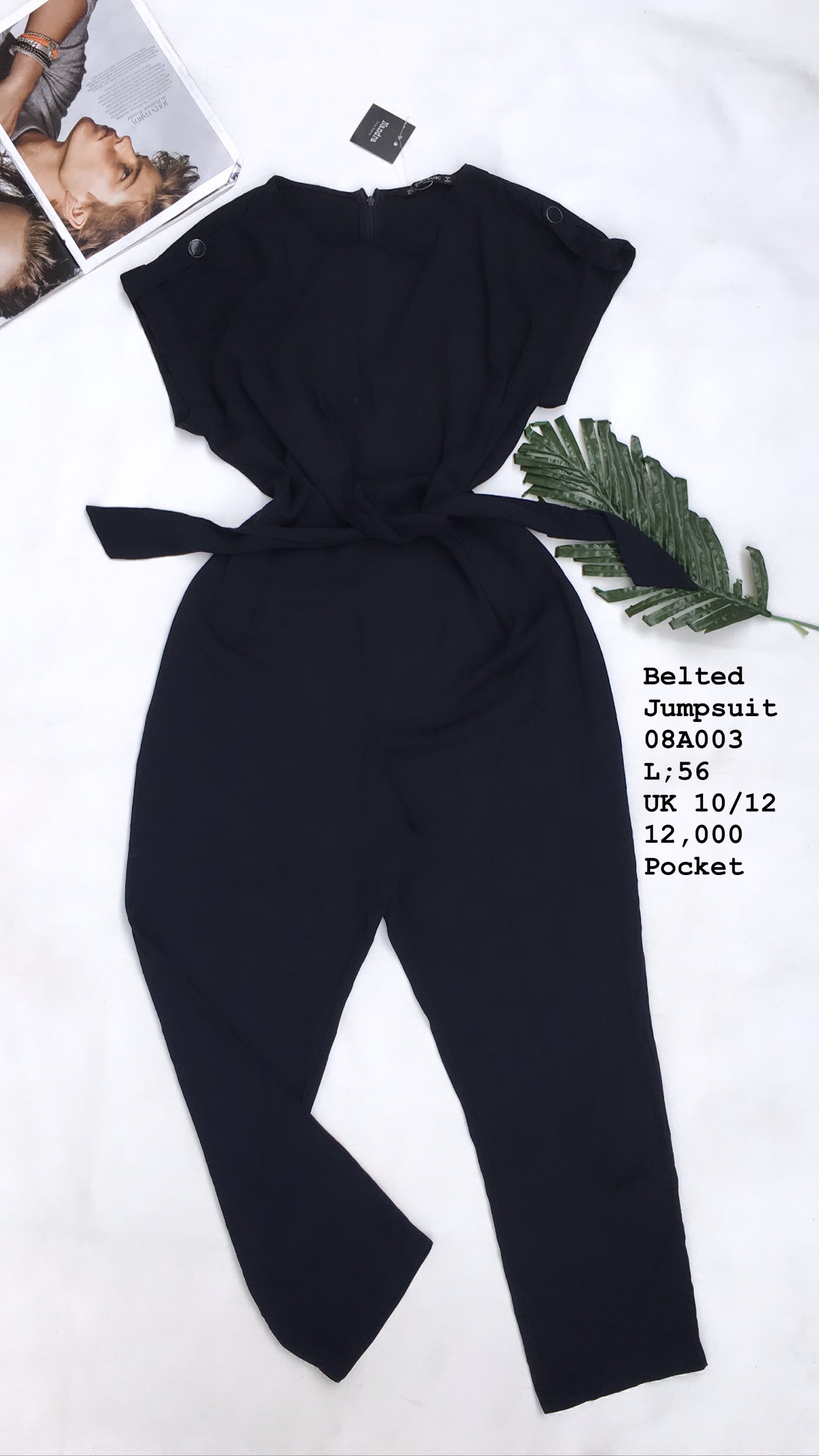 Belted jumpsuit