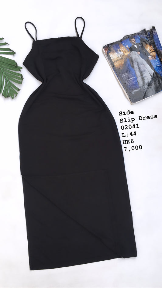 Side Slit Slip dress