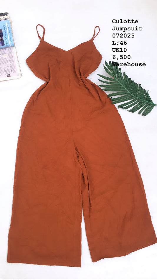 Orange culotte jumpsuit